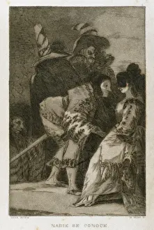Critique Prints: Francisco Goya (1746-1828). Caprices. Plaque 6. Nobody knows