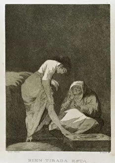 Francisco Goya (1746-1828). Caprices. Plaque 17. It is nicel