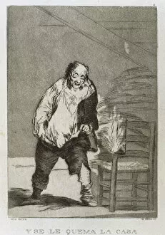 Criticism Collection: Francisco Goya (1746-1828). Caprices. Plaque 18. And the hou