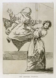 Francisco Goya (1746-1828). Caprices. Plaque 74. Don t screa