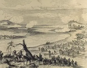 Franco-Prussian War. 1870-1871. Battle of Longeville. Engrav