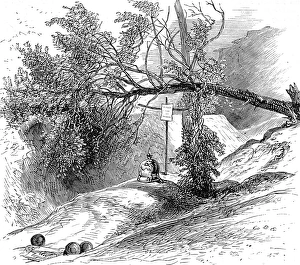Images Dated 13th July 2004: Franco-Prussian War. Battle at Petit Bicetre. Grave of a Pru