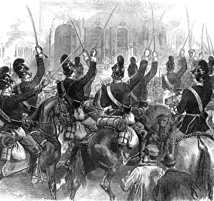 Success Prints: Franco-Prussian War. Bavarian Light dragoons Passing the Hea