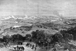 Sedan Prints: Franco-Prussian War. General View of the Battle of Sedan fro
