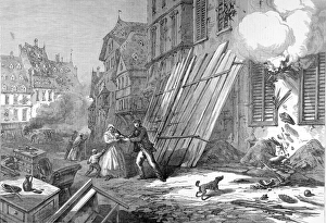 Macmahon Collection: Franco-Prussian War. The Streets of Strasbourg during the S