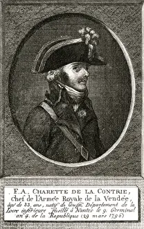1796 Prints: Francois de Charette - French Royalist soldier & politician