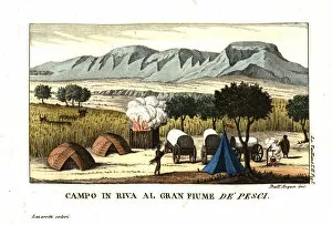 Francois Le Vaillants camp at Great Fish