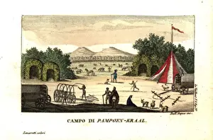 Francois Le Vaillants camp at Pampoen-Kraal
