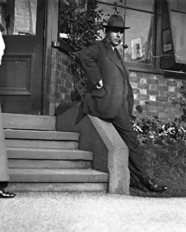 Frank Battersby outside his fathers house
