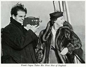 Capra Collection: Frank Capra takes his first shot of England