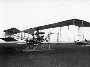 Frank McClean on the Short Biplane No1 at Leysdown