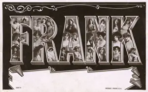 Content Prints: Frank Postcard, the letters containing female portraits