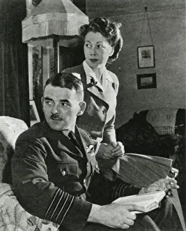 Whittle Prints: Frank Whittle and wife sitting at home