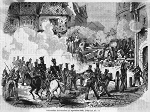 Germany (1848). Fighting in the streets of Frankfurt