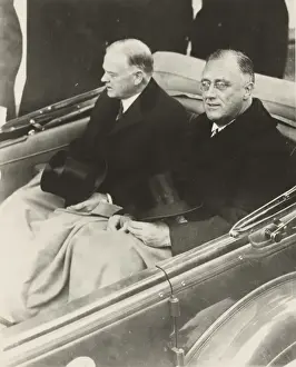 Convertible Prints: Franklin Delano Roosevelt and Herbert Hoover in convertible