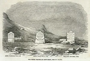 Riley Prints: Franklin expedition - three graves at Cape Riley