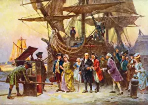 Franklins return to Philadelphia, 1785