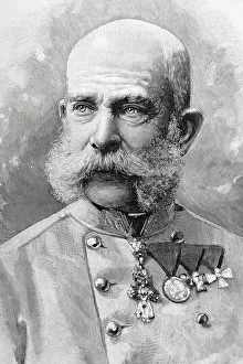 19 Century Prints: Franz Joseph (1830-1916). Emperor of Austria-Hungary