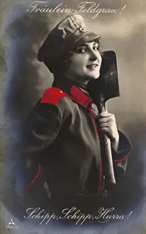 Spade Prints: Fraulein Feldgrau on a WW1 postcard