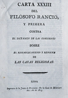 Cadiz Gallery: Fray Francisco Alvarado (1756-1814) known by the Philosopher