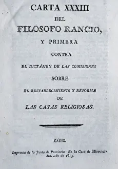 Cadiz Prints: Fray Francisco Alvarado (1756-1814) known by the Philosopher