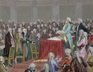 Oath Gallery: Frech Revolution 1787-1799. Louis XVI forced to adopt the Co