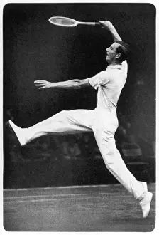 Perry Prints: Fred Perry returning a serve