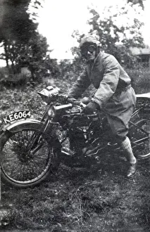 Freddie Barnes on a 1912 Zenith Gradua motorcycle