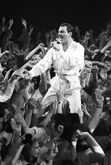 Freddie Mercury and Queen recording music video, London