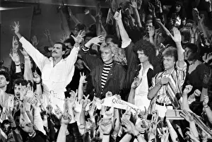 Freddie Mercury and Queen recording music video, London