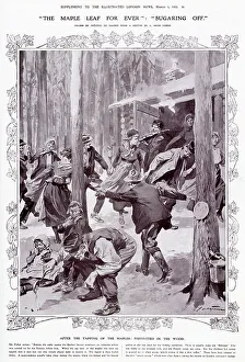 Maple Prints: Frederic De Haenen, The Maple Leaf for ever':'Sugaring off'