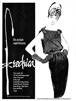 Sleeveless Prints: Frederica evening dress, 1961