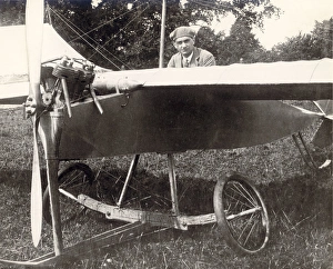Bluebird Gallery: Frederick Handley Page in Bluebird in April 1910