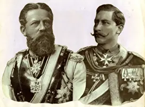 Prussia Prints: Frederick III German Emperor and Kaiser Wilhelm II