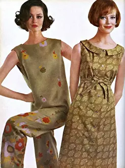 Linen Prints: Fredrica trouser suit, Marimekko dress, 1965 fashion
