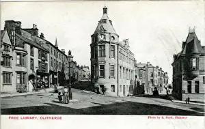 Clitheroe Prints: Free Library, Clitheroe, Lancashire
