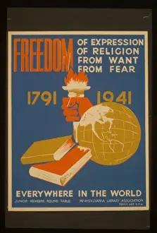 Freedom of expression, of religion, from want, from fear eve
