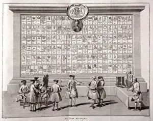 Peuples Prints: Freemasons in their hall