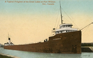 A Freighter of the Great Lakes - Fort William, Canada A Freighter of the Great Lakes - Fort William, Canada