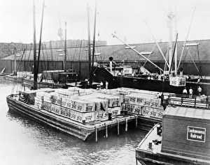 Images Dated 7th March 2017: A freighter ship loading Ford Motor Cars as cargo at the doc