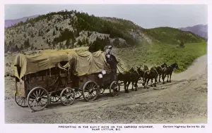 Columbia Prints: Freighting on the Cariboo Highway, Near Lytton, BC, Canada