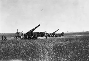Mounting Prints: French 320 mm gun on railway mounting, WW1