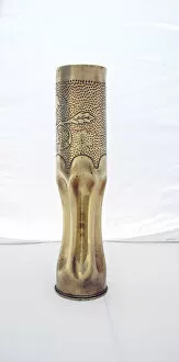 Images Dated 9th February 2013: French 75 mm shell case with floral design