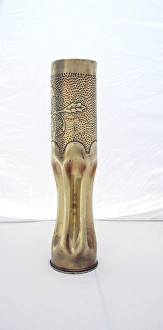 Images Dated 9th February 2013: French 75 mm shell case with floral design