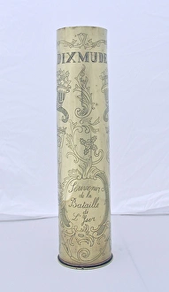 Images Dated 9th February 2013: French 77mm shell case - Souvenir de la Bataille de L Yse