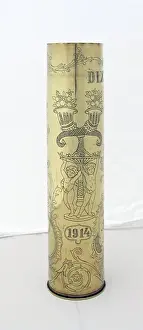 Bataille Prints: French 77mm shell case - Souvenir de la Bataille de L Yse