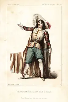 Porte Prints: French actor Frederic Lemaitre in Don Cesar de Bazan, 1844