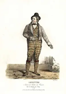 Varietes Prints: French actor Lepeintre as Birbeth in Trilby, 1823