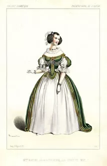 Gabrielle Collection: French actress Mlle Naptal Arnauld in Echec et Mat, 1846