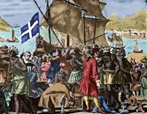 Indigene Prints: French allegory about the founding of the East India Company